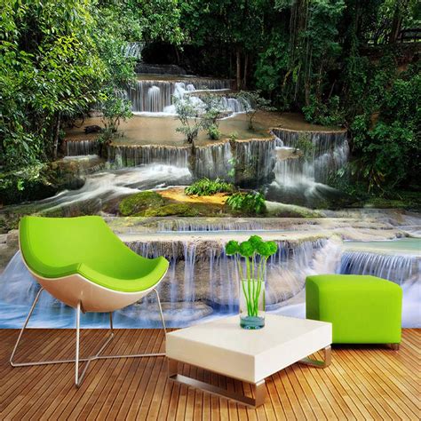 Custom 3d Wallpaper Murals Waterfall Nature Landscape