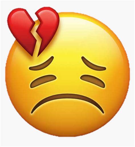 Sad Emoji Clipart Heartbroken Red Heart Broken Emoji Hd Png Download