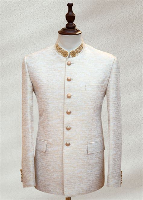 Buy Golden Texture Prince Coat Shameel Khan