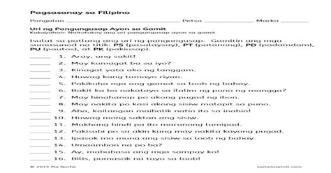 Uri Ng Pangungusap Ayon Sa Gamit PDF Document
