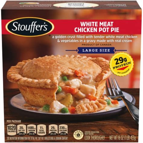 Stouffers White Meat Chicken Pot Pie Frozen Meal 16 Oz King Soopers