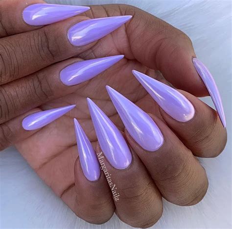 Pin By Tina Sohazardous On ∂εɱ૮ℓαωƶ 2 Purple Stiletto Nails