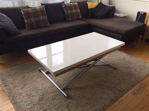What are transformer furniture dwell's convertible coffee table? Dwell Rise extending coffee table white | in Shoreditch ...