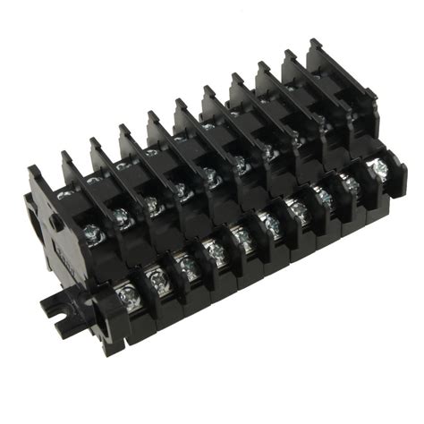 Hhtl 600v 10a 10 Position Double Level Screw Terminal Block Strip In