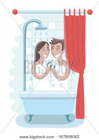 Couple Shower Images Illustrations Vectors Couple Shower Stock