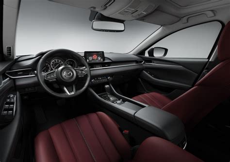 Exclusive polymetal gray and red leather interior. 2021 Mazda 6 sedan adds standard Apple CarPlay, bumps ...