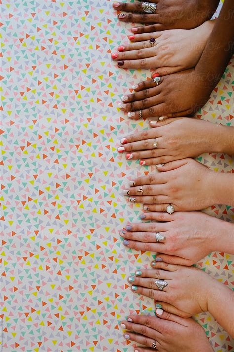 Diverse Hands With Nail Art By Stocksy Contributor Erin Drago Stocksy