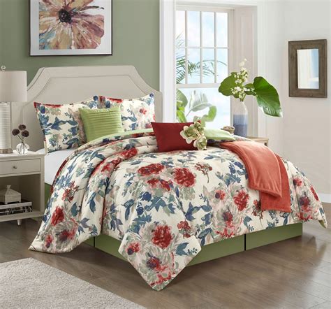 Nanshing Anne 7 Piece Reversible Comforter Set Multi Colored King
