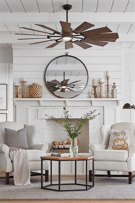 Find the best ceiling fans for living rooms at hunter. The 62" Prairie fan is reminiscent of a windmill, boasting ...