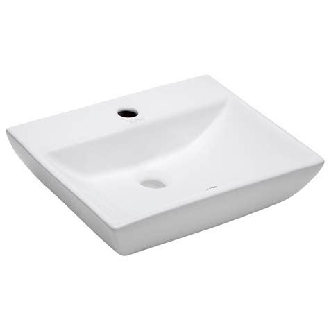 Shop from bathroom sinks, like the the kohler spun glass vessel bathroom sink or the copper trough bathroom sink, while discovering new home products and designs. Elanti Wall-Mounted Rectangular Compact Bathroom Sink in ...