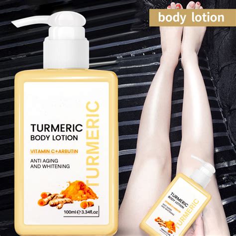Sauvasine Turmeric Body Whitening Cream 100ml Moisturizing Brightening Skin Gentle Non