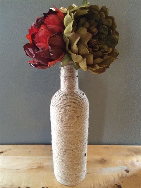How To Make A Twine Wrapped Wine Bottle Vase