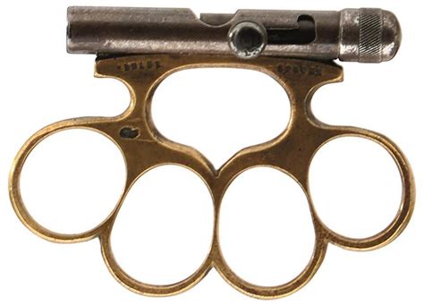 A Rare Early 20th Century Apache Combination Knuckle Gun The Brass