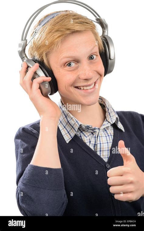 Teenage Boy With Headphones Hi Res Stock Photography And Images Alamy