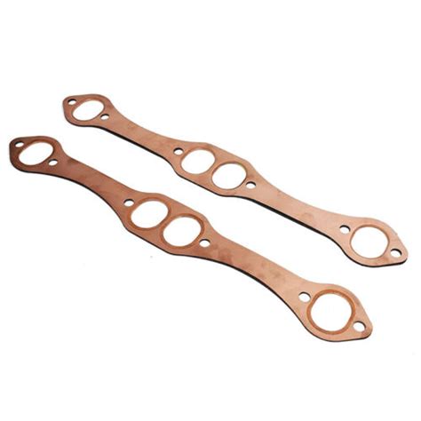 Sbc Oval Port Copper Header Exhaust Gaskets For Sb Chevy 327 305 350