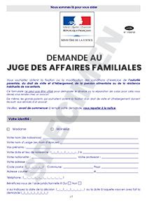 Cerfa Demande Au Juge Des Affaires Familiales Startdoc