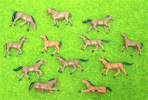 24 Pcs Ho Scale Hand Painted Animals Figures 187 For Model Etsy