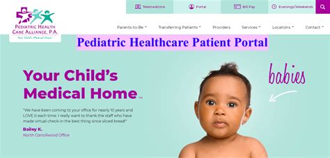 Pediatric Healthcare Patient Portal Login Updated 2023