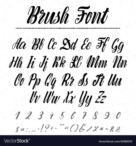 Font Handwriting Brush It Can Be Used To Create Vector Image