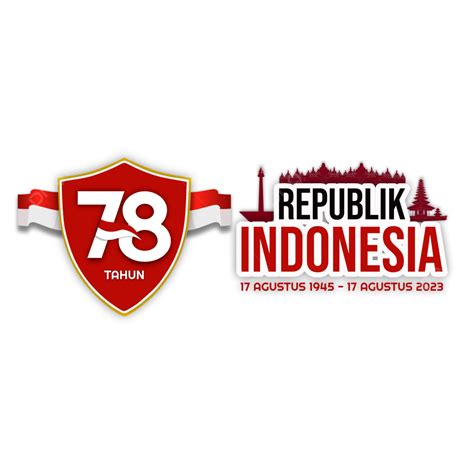 بطاقة صقل من كوخ يوم الاستقلال الإندونيسي ري كي الشعار الرسمي 78 مع