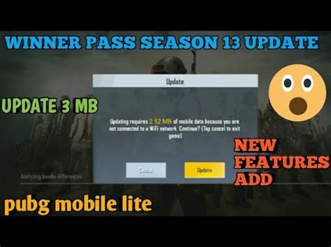It has new features like. 3 MB update  Pubg mobile lite update new futures add ...