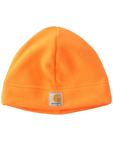 Carhartt Synthetic Fleece Hat In Orange For Men Lyst