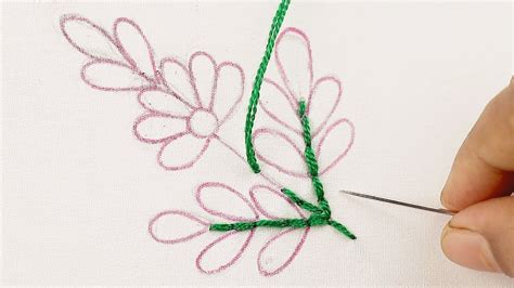 Easy Flower Embroidery For Beginners Hand Embroidery Designs Flower