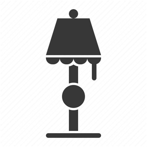 Electricity Floor Furniture Household Lamp Lantern Light Icon