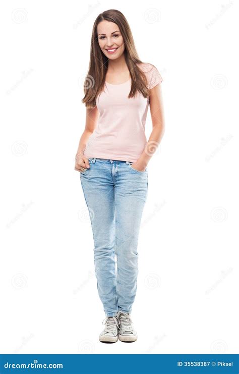 Corpo Completo De Uma Jovem Mulher Imagem De Stock Imagem De Adultos