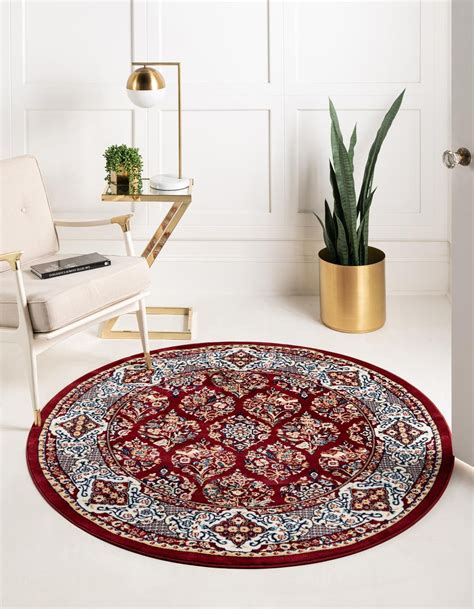 Burgundy 10 X 10 Rabia Round Rug