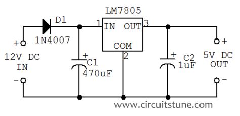 12v To 5v Dc Dc Converter Circuit Diagram Circuitstune