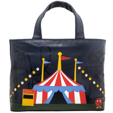 Yoshi Hampton Limited Edition Circus Big Top Leather Handbag Grab Bag