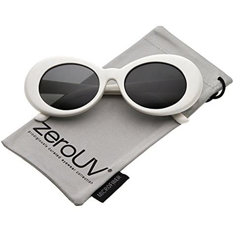 Sunglasses Retro Oval Zerouv Bold Mod Thick Frame Clout Goggles With