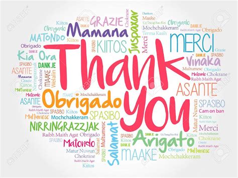 Thank You Word Cloud In Different Languages Stock Vector Colourbox