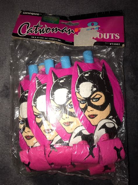 Vintage Catwoman Party Supplies 1990s Catwoman Party Blowouts Dc