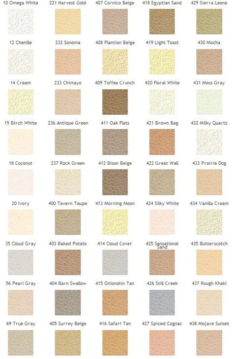 Omega Traditional Color Chart Stucco Colors Stucco Exterior Paint