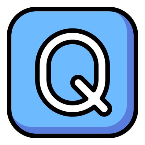 Letter Q Generic Outline Color Icon