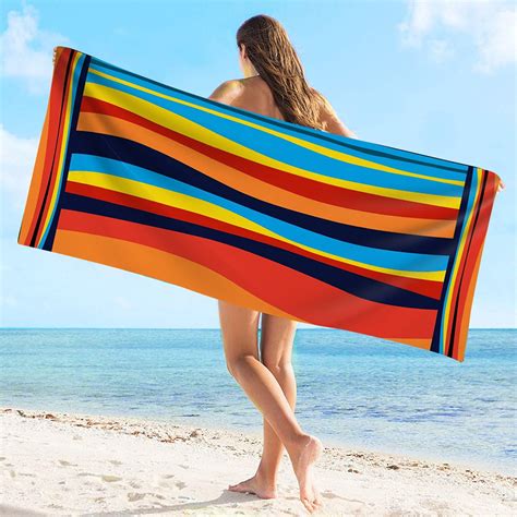 rkstn bath towels quick dry sand free compact lightweight colorful microfiber beach towel