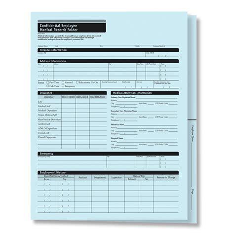 Employee Medical Records Folder
