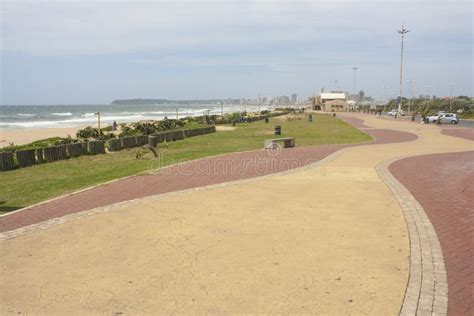 Paved Promenade On Beachfront Of Durban S Golden Mile Stock Image