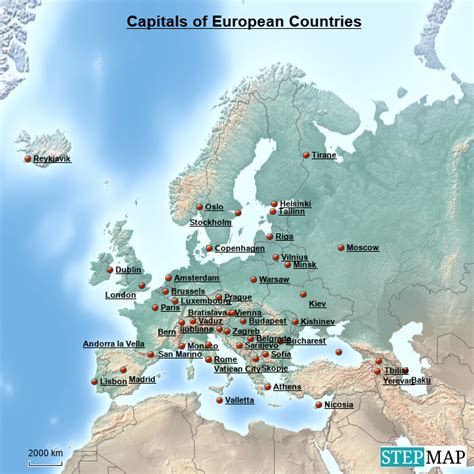 Stepmap European Capitals Location Landkarte Für Great Britain