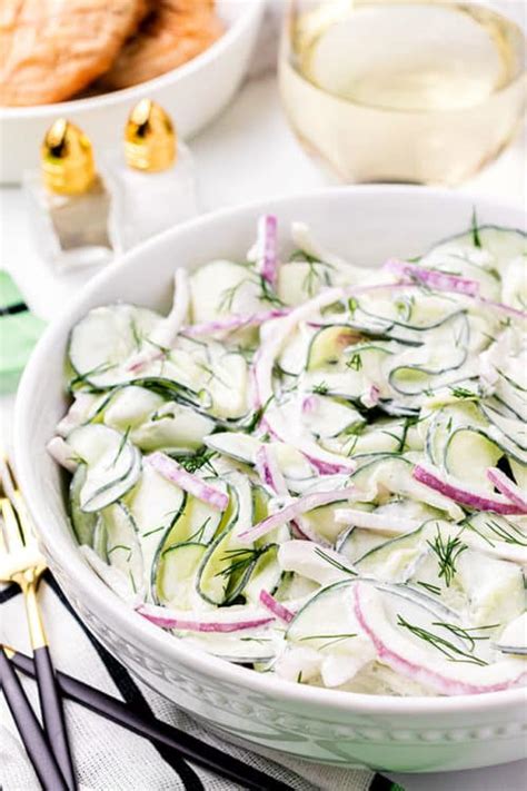 Creamy Cucumber Onion Salad Sour Cream Recipe Tidymom