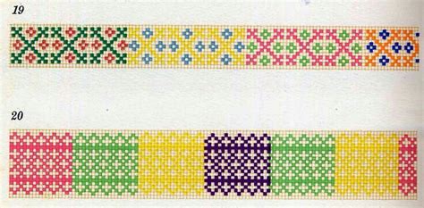 Cenefa Colores Punto De Cruz Folk Embroidery Cross Stitch Embroidery
