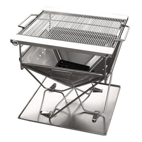 Quokka 2 Stainless Steel Folding Firepit And Portable Bbq