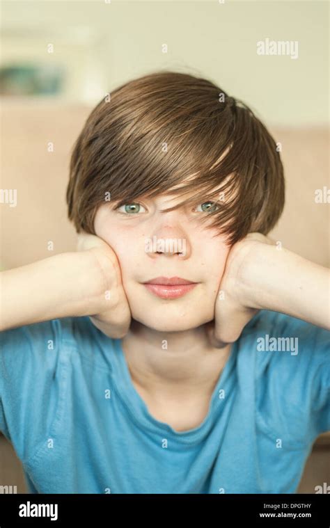 Teenage Boy Portrait Stock Photo Alamy
