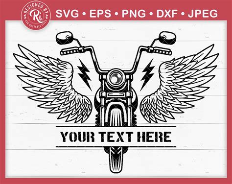 Motorcycle Monogram Svg Motorcycle Svg Motorcycle Wings Svg Etsy