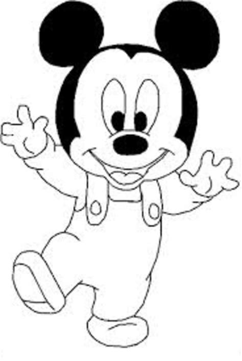 baby mickey mouse coloring pages