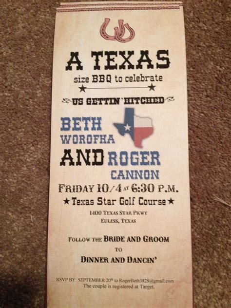 Your online superstore for everything texas! Our Texas themed wedding invitation | Family reunion ...