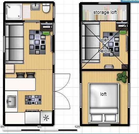 Tiny house swoon tiny house living tiny house plans tiny house design tiny house cabin loft house home design farm house small cottage kitchen. Tiny house on wheels floor plan with single loft | HoW ...