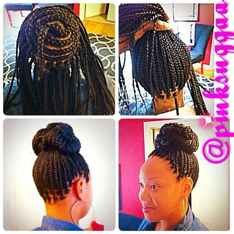 They're stylish, easy to maintain, and can be worn. Quick bun | African braids hairstyles, Hair styles, Box braids styling